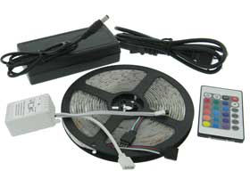 5m RGB LED Strip with Power Supply & Controller